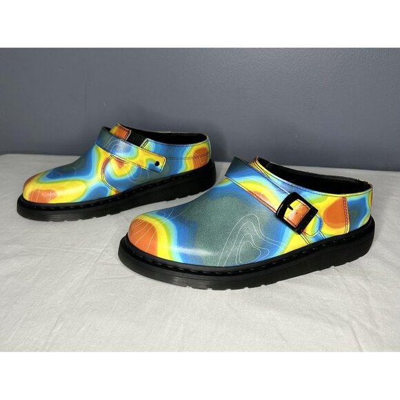 Dr. Martens Clogs Shoes Mens 9 Isham Genix Multicolor Heat Map Slingback Mule - Picture 3 of 12